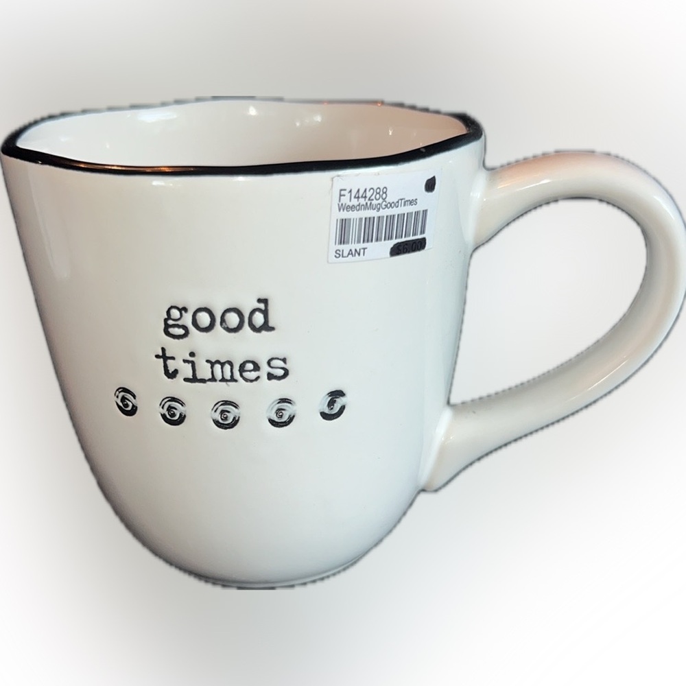 Lisa Weedn 18oz ceramic mug “good times”-New
